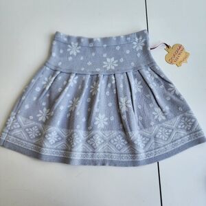 NWT Princess Vera Wang Pleated Gray Sparkle Snowflake Knit Sweater Skirt Gift S